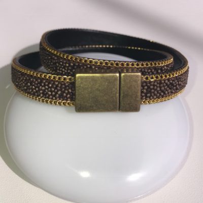 Bracelet Caviar Bronze 17,5
