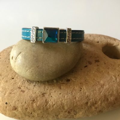 Bracelet Carré Bleu 17.5 cm