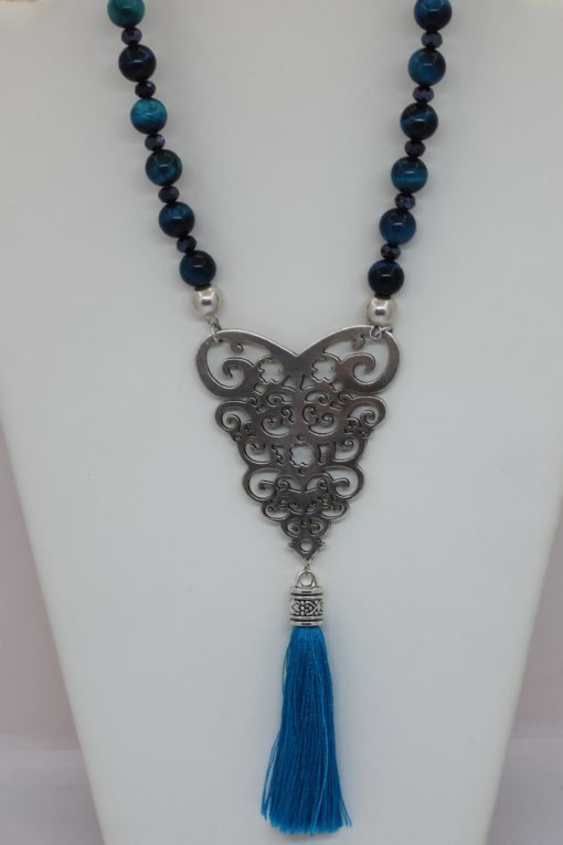 Sautoir Arabesque Argent – Image 2
