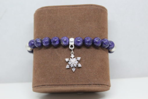 Bracelet Flocon Charoite Argent
