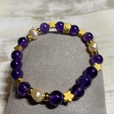 Bracelet Améthyste Flower